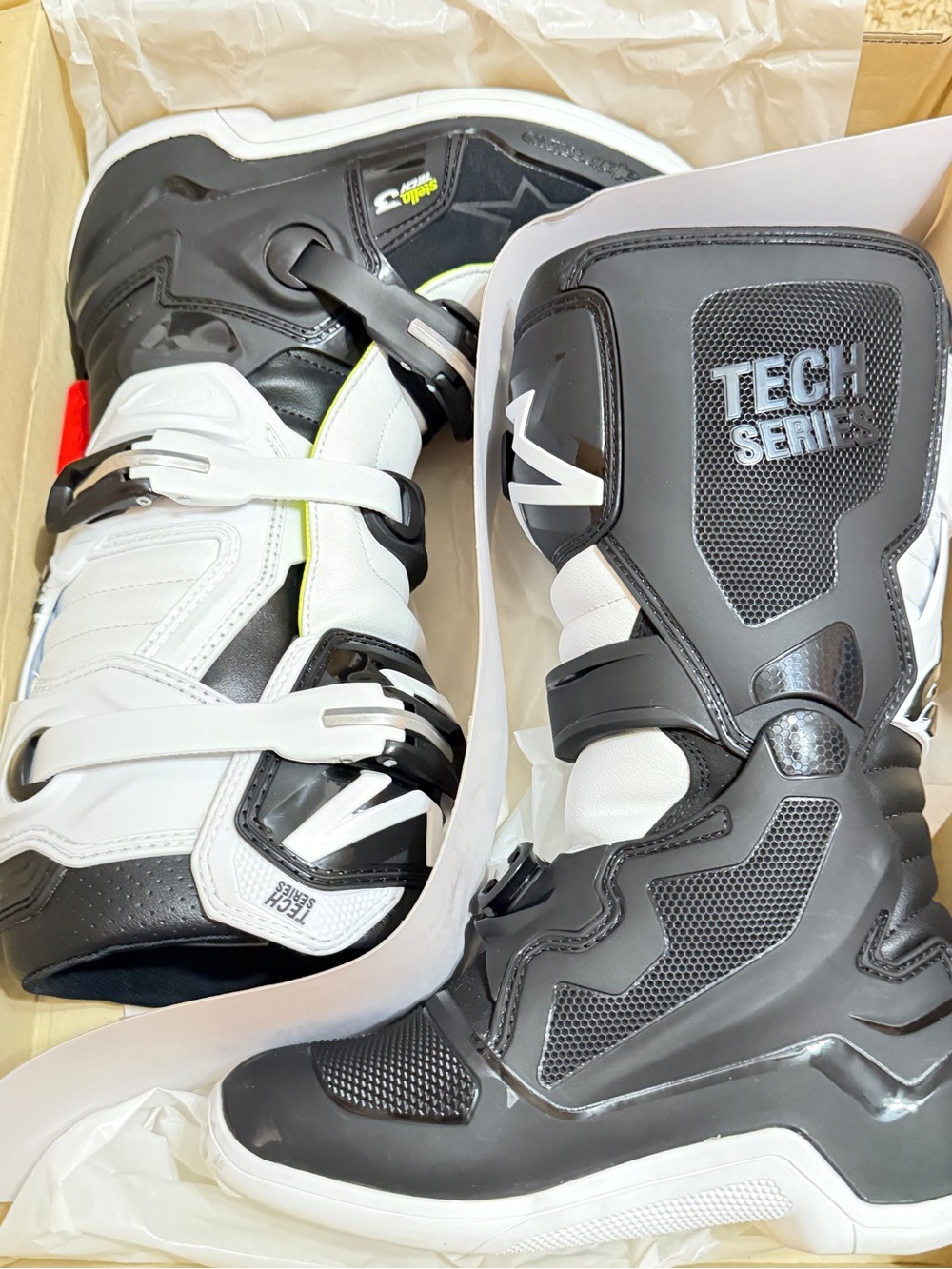 Women’s Alpinestars  High-Top Tech Riding Boots in Black and White